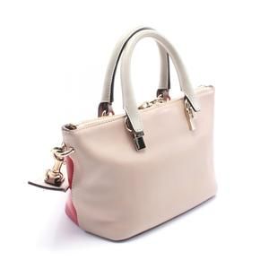 Chloe Beige Red Handbag Bailey Leather